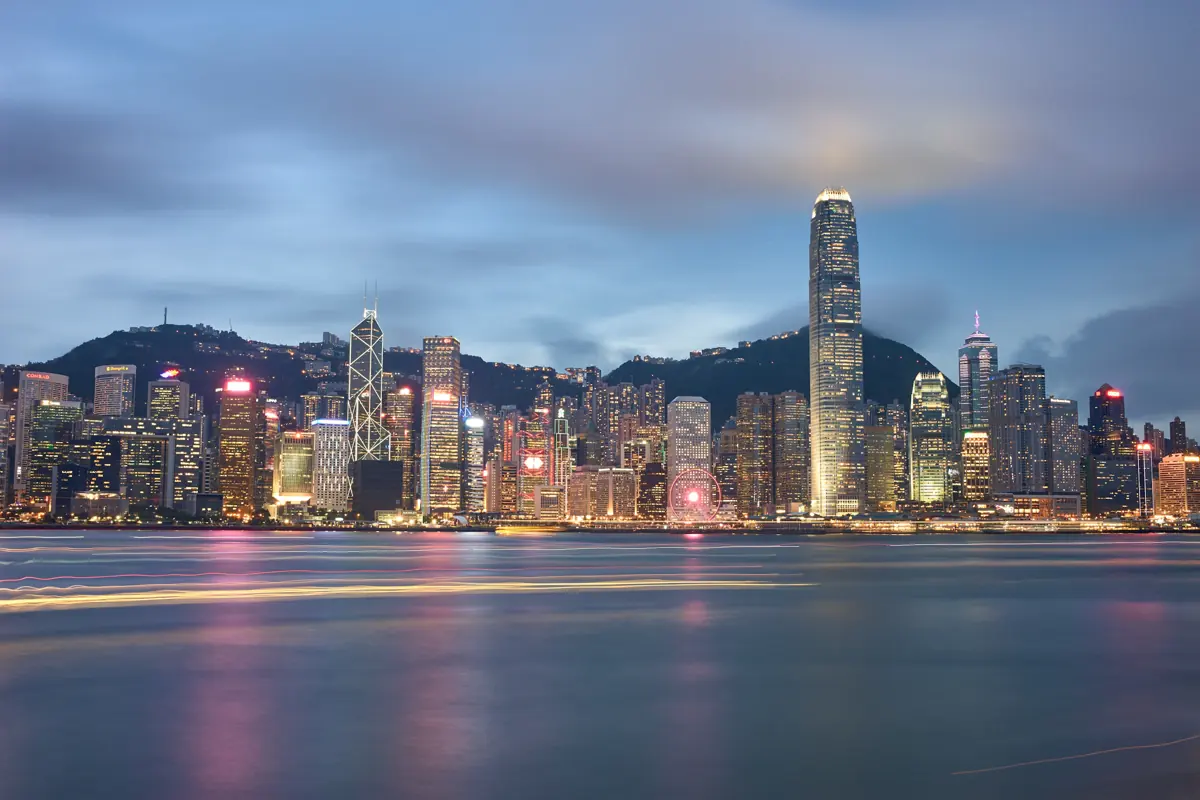 Hong Kong skyline across Victoria Harbour