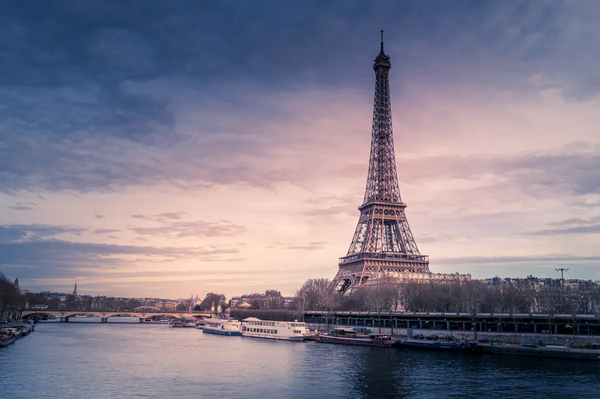 Eiffel Tower above the Seine, Paris